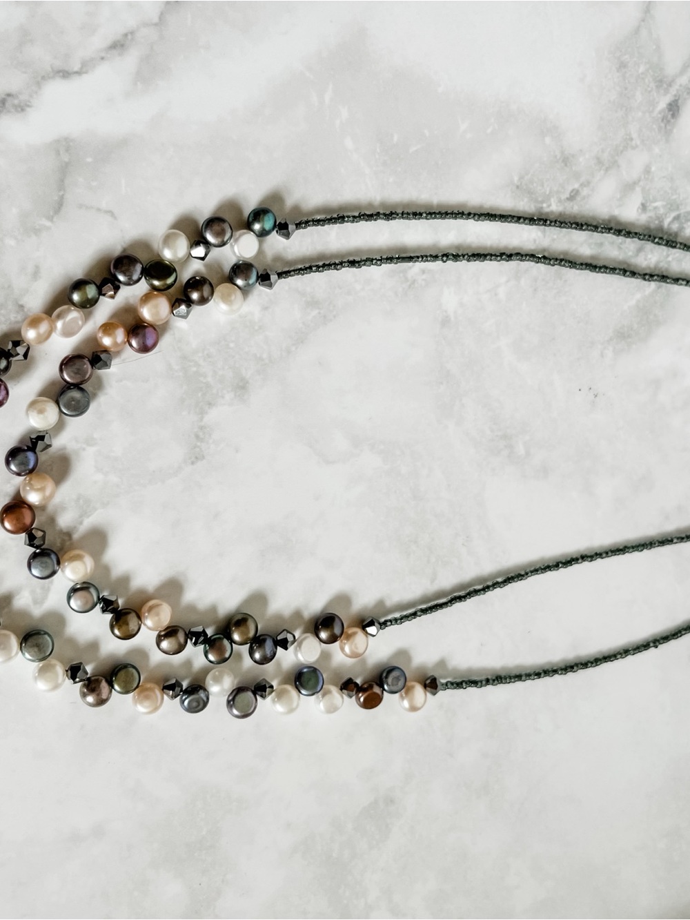 Lia Sophia Multi-Color Pearl Long Necklace - Picture 3 of 3